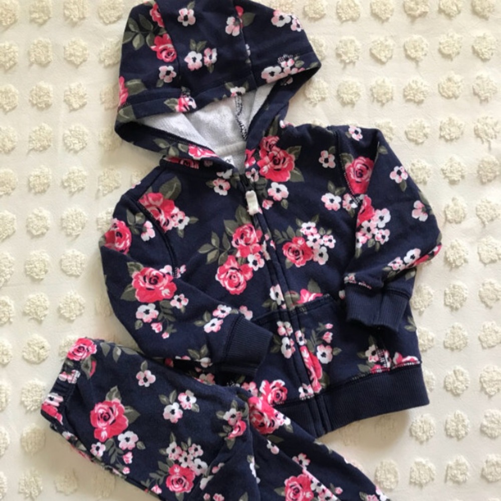 Carter’s Rose print Jacket and Joggers